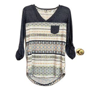 Roxy v Neck soft pocket‎ tee sz Small